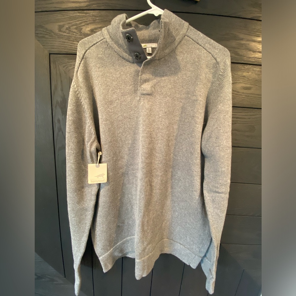 Horny Toad Low Key 1/4 Snap Sweater 
Size L Merino Wool Blend
